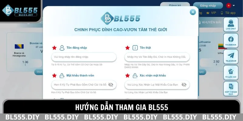 Hướng dẫn tham gia BL555 chỉ vài bước